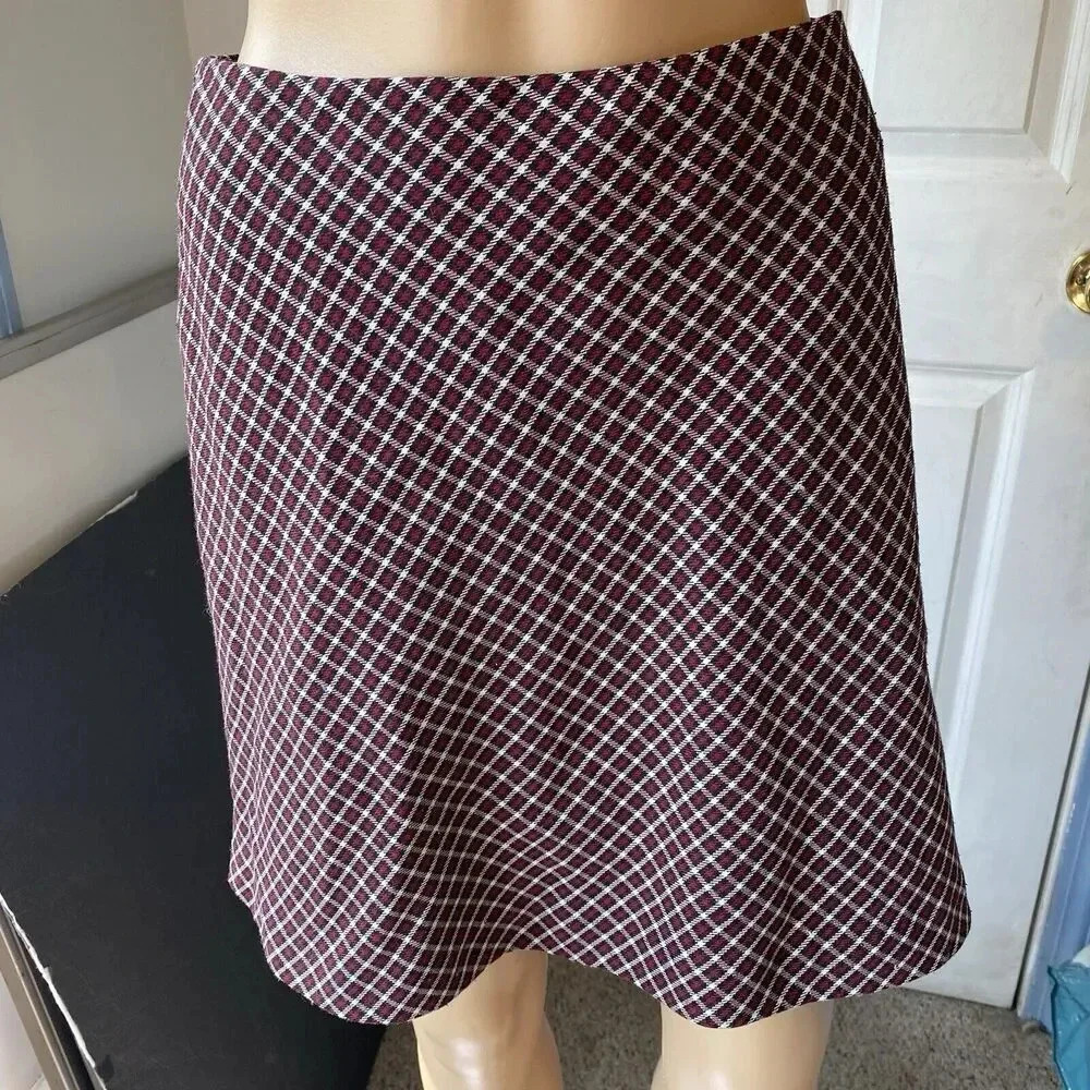 VTG Y2K 62E Sixty Two East Womens Mini Skirt Sz 7 Diamonds Paid Red White Black